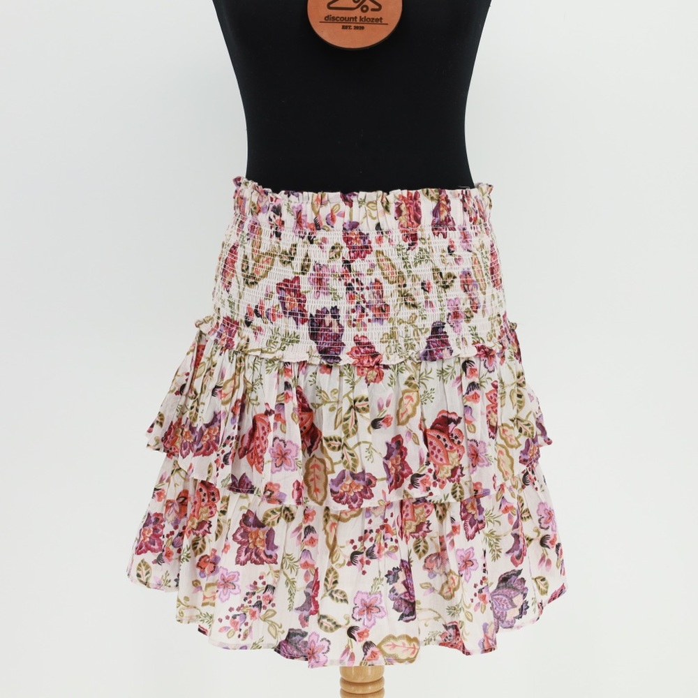 HOUSE OF HARLOW‎ 1960 Ruffles Smocked Waist Skirt
